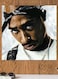 2Pac Printed Wall Art White/Brown/Black 30x30cm