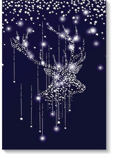 Deer Wall Art Multicolour 40x60cm