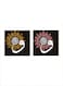 2-Pieces Islamic Wahuwa Ala Kulli Shai In Qadeer Mdf Wall Art Multicolour 30x30centimeter