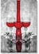 Decorative Wall Art Painting Red/Grey 40 x 60cm