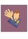 Beavis Themed Wall Art Brown/Beige/Blue 30x30cm