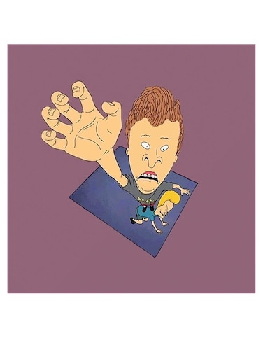 Beavis Themed Wall Art Brown/Beige/Blue 30x30cm