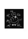 BTS Squad's Signatures Wall Art Painting Black/White 30 x 30centimeter