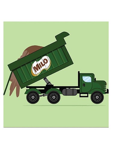 Milo Themed Wall Art Green/Black/Grey 30x30cm