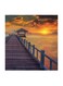 The Sunset Sea MDF Wall Art Multicolour 30x30cm