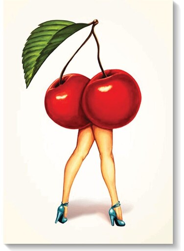 Cherry Wall Art Painting Multicolour 40x60cm
