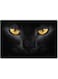 Cat Printed Wall Art Black/Yellow 40x60cm