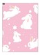 Printed Decorative Wall Art Plate White/Pink 20cm