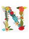 Alphabet N Themed Wall Art Red/Blue/Yellow 30x30cm