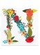 Alphabet N Themed Wall Art Red/Blue/Yellow 30x30cm