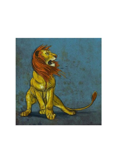 Threatened Mdf Wall Art Multicolour 30x30cm