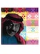 Abadi Al Johar Themed Wall Art Grey/Blue/Pink 30x30cm