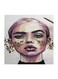 Girl With Roses Mdf Wall Art Multicolour 30x30cm