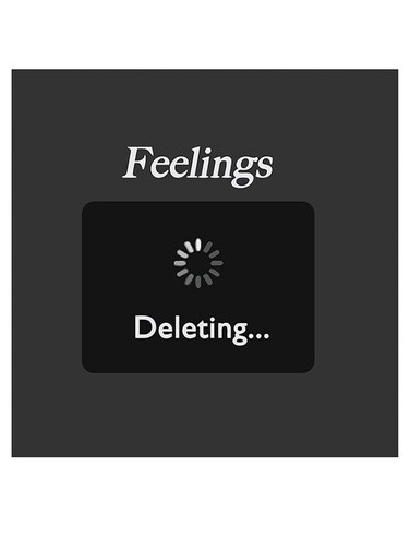 Feelings Themed Wall Art Black/White 30x30cm
