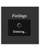 Feelings Themed Wall Art Black/White 30x30cm