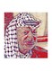 Palestine Yasser Arafat MDF Wall Art Multicolour 30x30centimeter