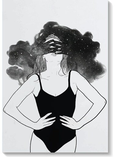 Woman Wall Art Multicolour 40x60cm