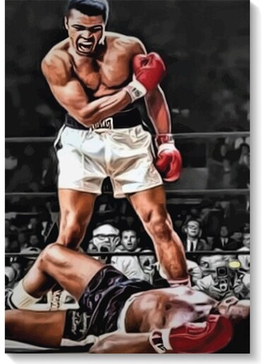 Mohammed Ali Boxer Wall Art Multicolour 40x60cm