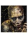 Woman Themed Wall Art Beige/Gold/Black 30x30cm