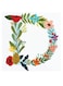 Alphabet D Themed Wall Art Red/Blue/Yellow 30x30cm