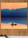 Boat Themed Printed MDF Wall Art Blue/Orange/Yellow 30x30cm