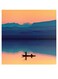 Boat Themed Printed MDF Wall Art Blue/Orange/Yellow 30x30cm