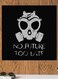 No Future Themed Wall Art Black/Grey 30x30cm