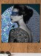 Woman Themed Wall Art Black/Blue/White 30x30cm