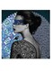 Woman Themed Wall Art Black/Blue/White 30x30cm
