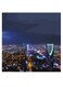 Riyadh City Themed Wall Art Blue/Yellow/Green 30x30cm