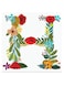 Alphabet H Themed Wall Art Red/Blue/Yellow 30x30cm