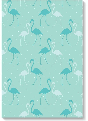 Flamingo Printed Wall Art Green 40x60cm