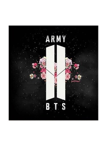 BTS Army Boy Band MDF Wall Art Multicolour 30x30centimeter