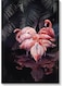 Love Flamingo Wall Art Multicolour 40x60cm