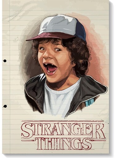 Dustin Stranger Things Wall Art Multicolour 40x60cm