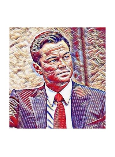 Leonardo DiCaprio MDF Wall Art Multicolour 30x30centimeter