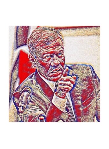King Abdullah of Jordan MDF Wall Art Multicolour 30x30cm