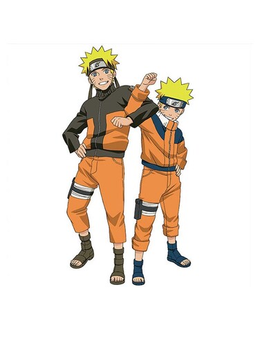 Naruto Themed Printed MDF Wall Art White/Orange/Yellow 30x30cm