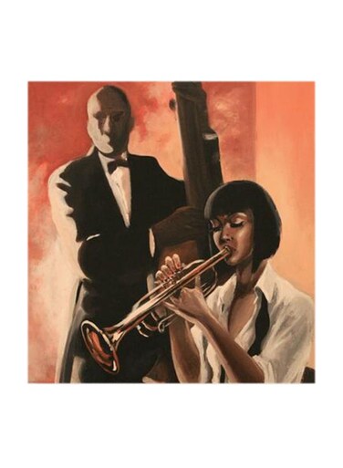 Saxophone MDF Wall Art Multicolour 30x30cm