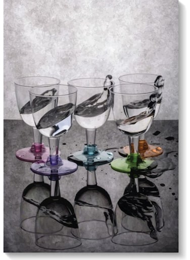 Glass Wall Art Multicolour 40x60cm