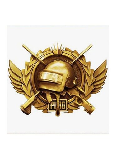 Pubg MDF Wall Art Painting White/Gold 30 x 5 x 30cm