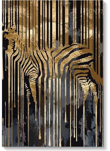 Decorative Wall Art Painting Gold/Black 40x60cm