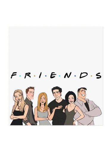Friends MDF Wall Art Multicolour 30x30centimeter