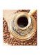 Coffee MDF Wall Art Painting Gold/Brown 30x30cm