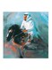 Man On Horse Abstract MDF Wall Art Multicolour 30x30cm