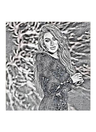 Maya Diab MDF Wall Art Grey/Black/White 30x0.5x30cm