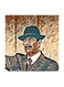 Saddam Hussein MDF Wall Art Multicolour 30x30cm