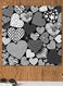 Hearts Themed Wall Art White/Black/Grey 30x30cm