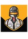 PUBG Themed Wall Art Yellow/Grey/Black 30x30cm