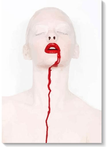 Lipstick Wall Art Multicolour 40x60cm